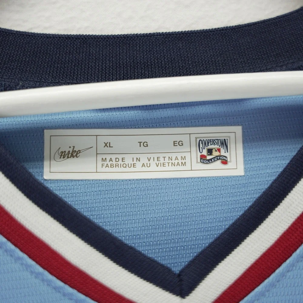 Nike St Louis Cardinals Jersey XL Cooperstown Collection Blue Birds on Bat